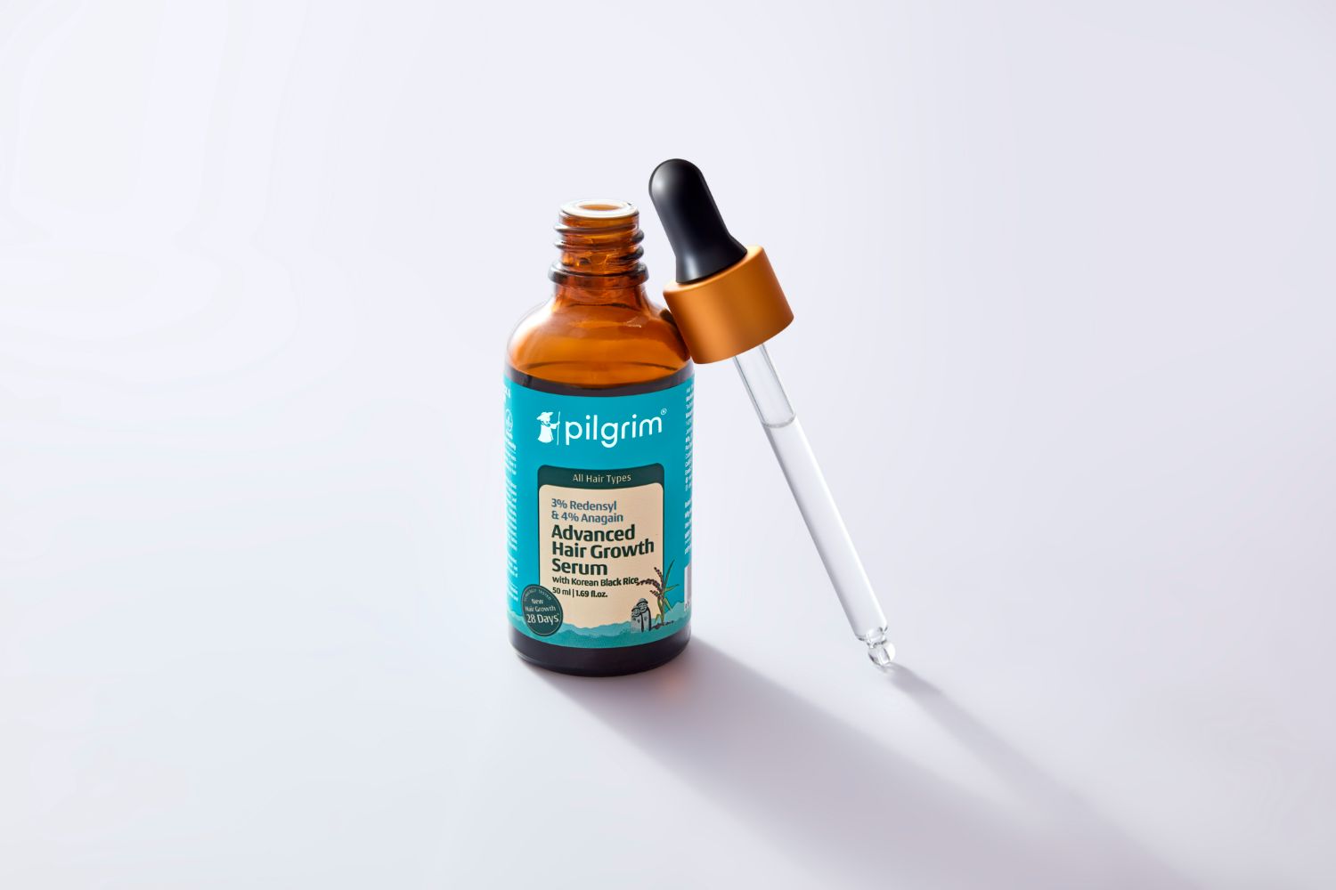 Pilgrim 3% Redensyl + 4% Anagain Advanced Hair Growth Serum with Korean Black Rice - Distacart