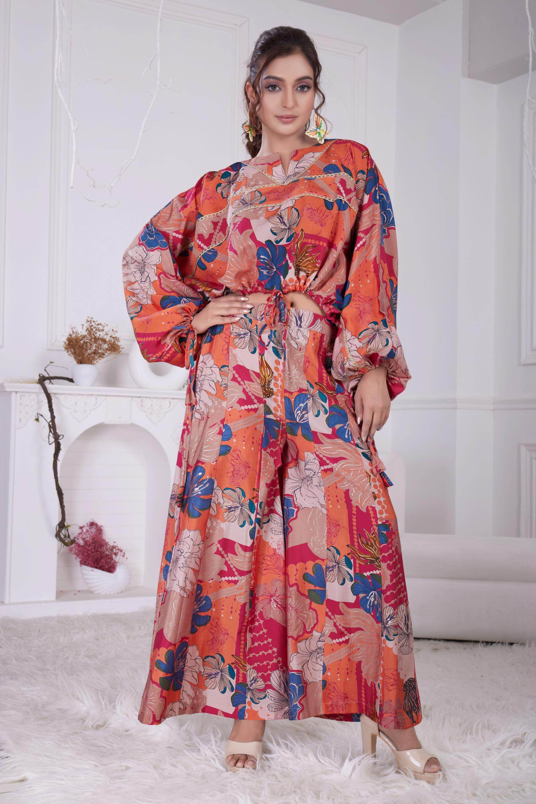 BulBul Anushree Chanderi Pink Co-Ord Set