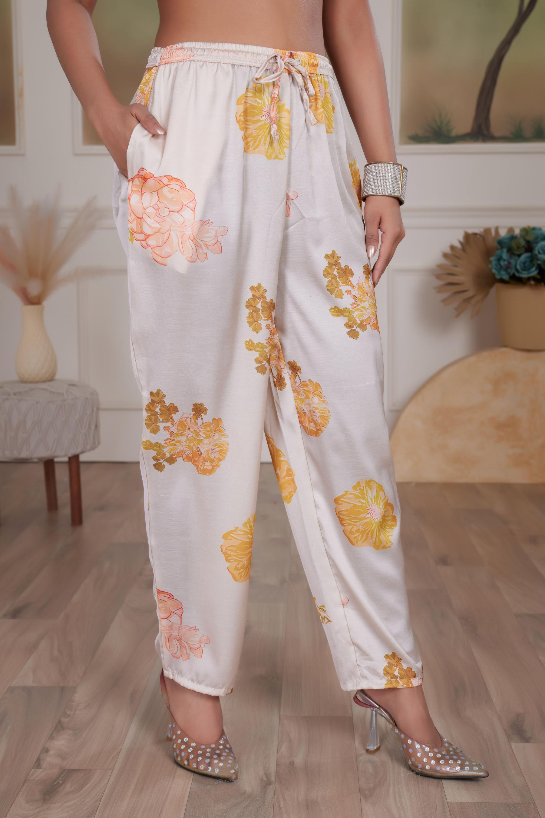 BulBul Malaika Silk White Kurta Set with Dupatta