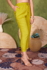 Thumbnail for BulBul Roshni Muslin Yellow Kurta Set With Dupatta
