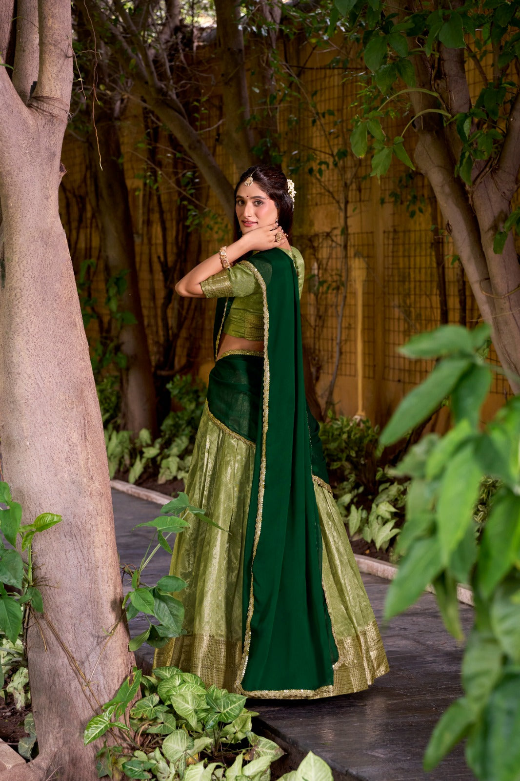 Evanik Traditional Pista Dupion Silk With Zari Weaving Work Lehenga Choli - Distacart