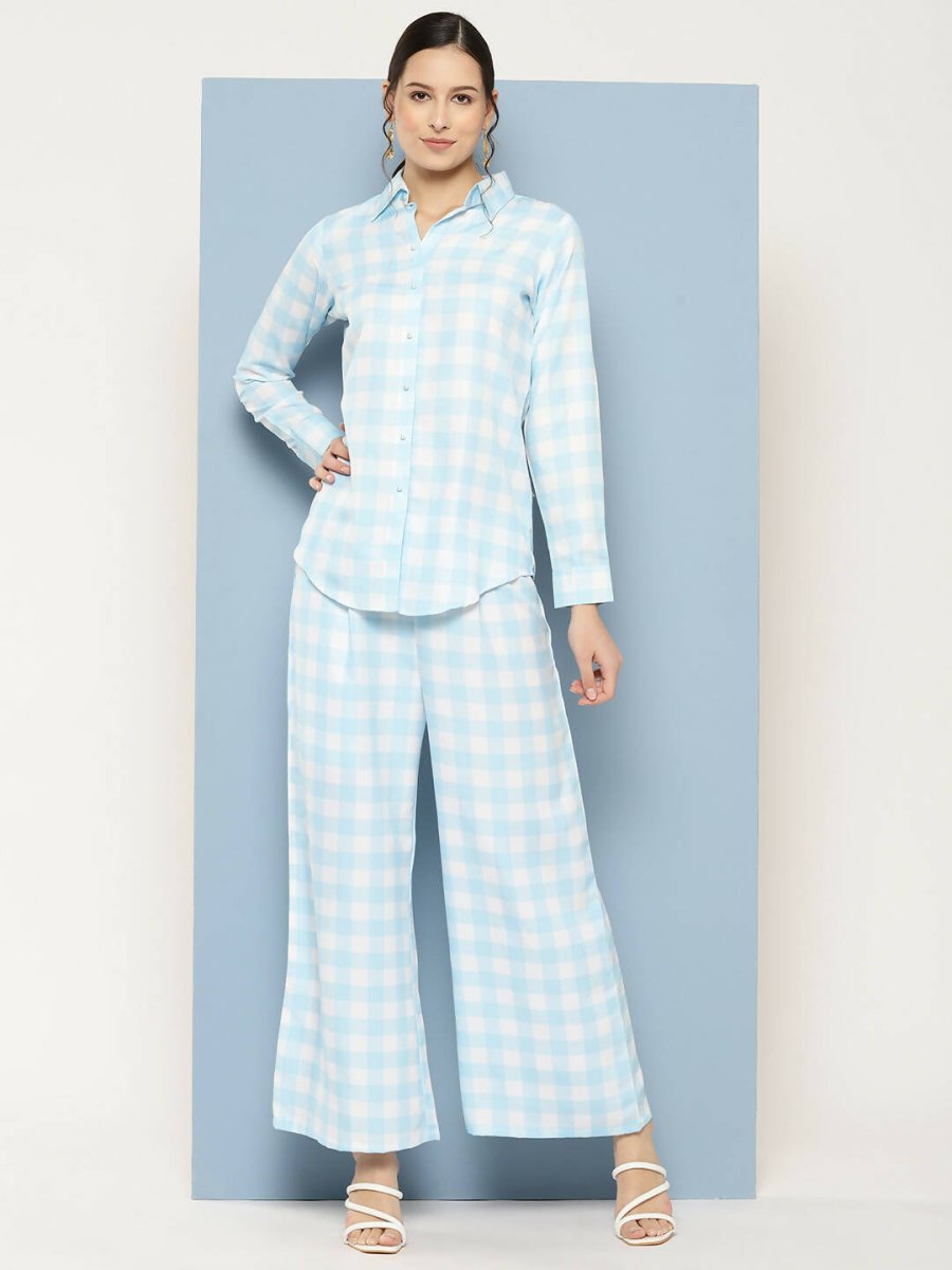 Ahalyaa Womens Co-ords - Blue - Distacart