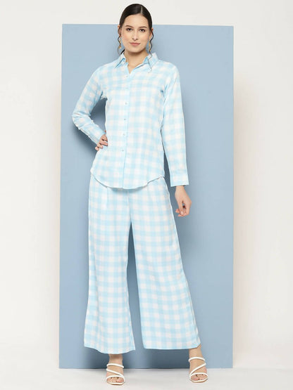 Ahalyaa Womens Co-ords - Blue - Distacart