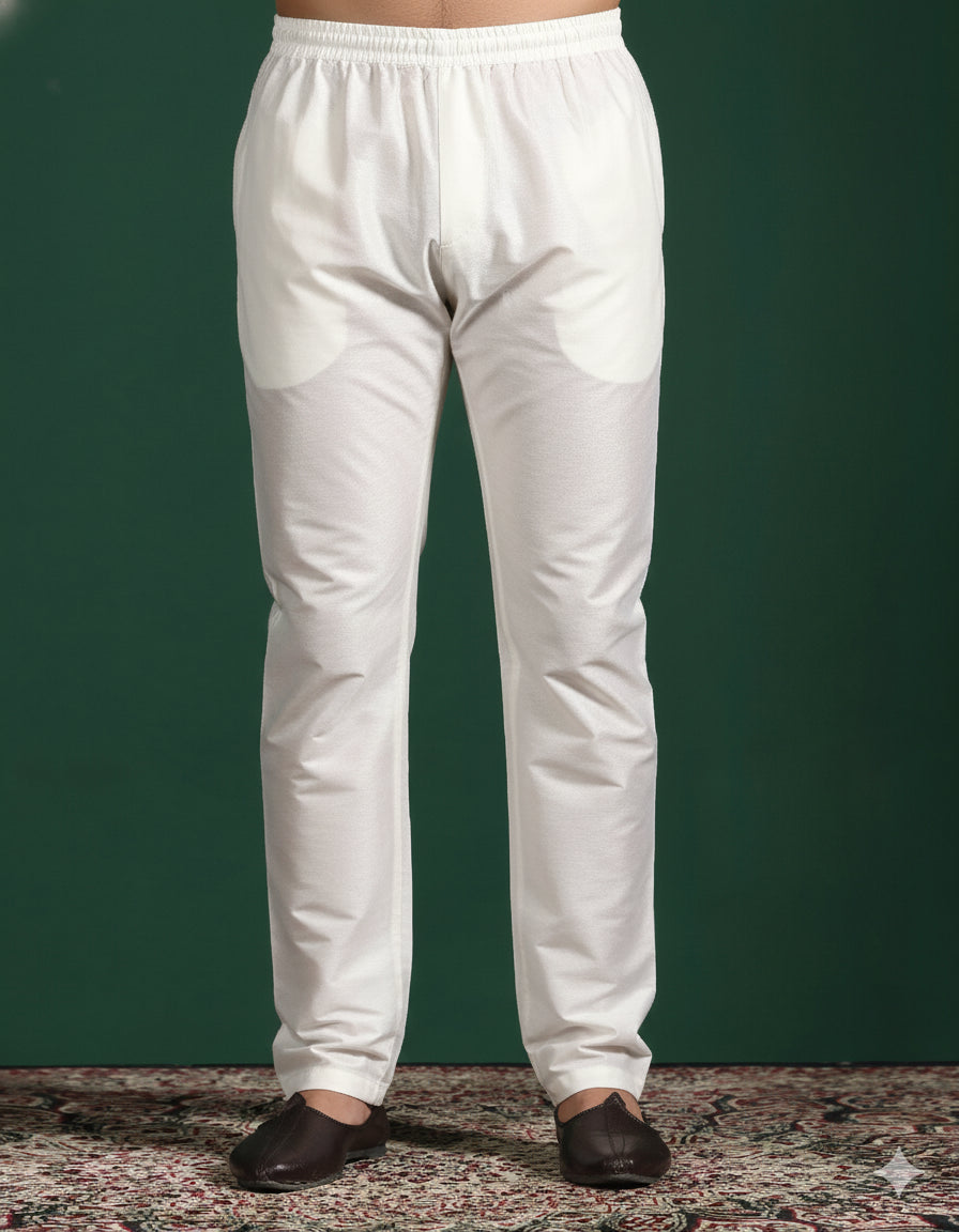Zavaya Cream Plain Cotton Pyjama - Dista
