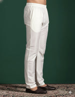 Thumbnail for Zavaya Cream Plain Cotton Pyjama - Dista