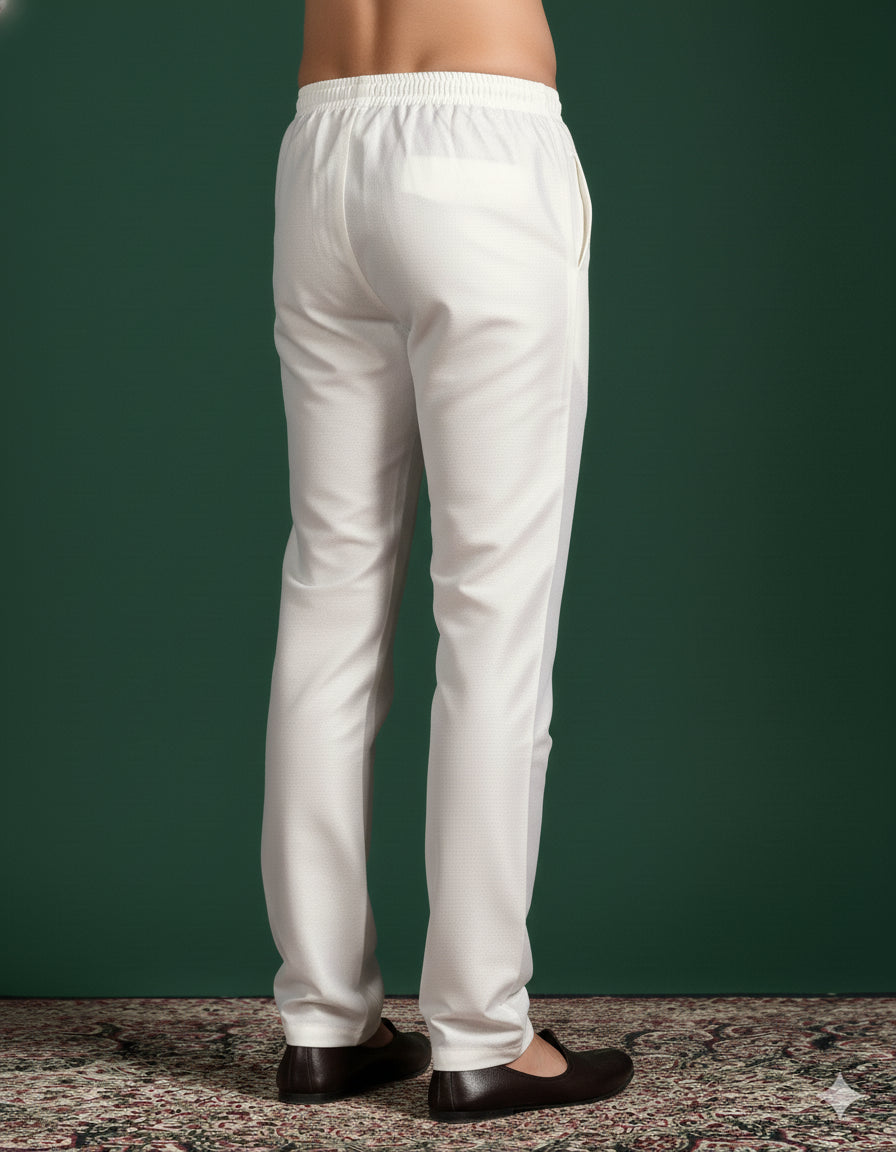 Zavaya Cream Plain Cotton Pyjama - Dista