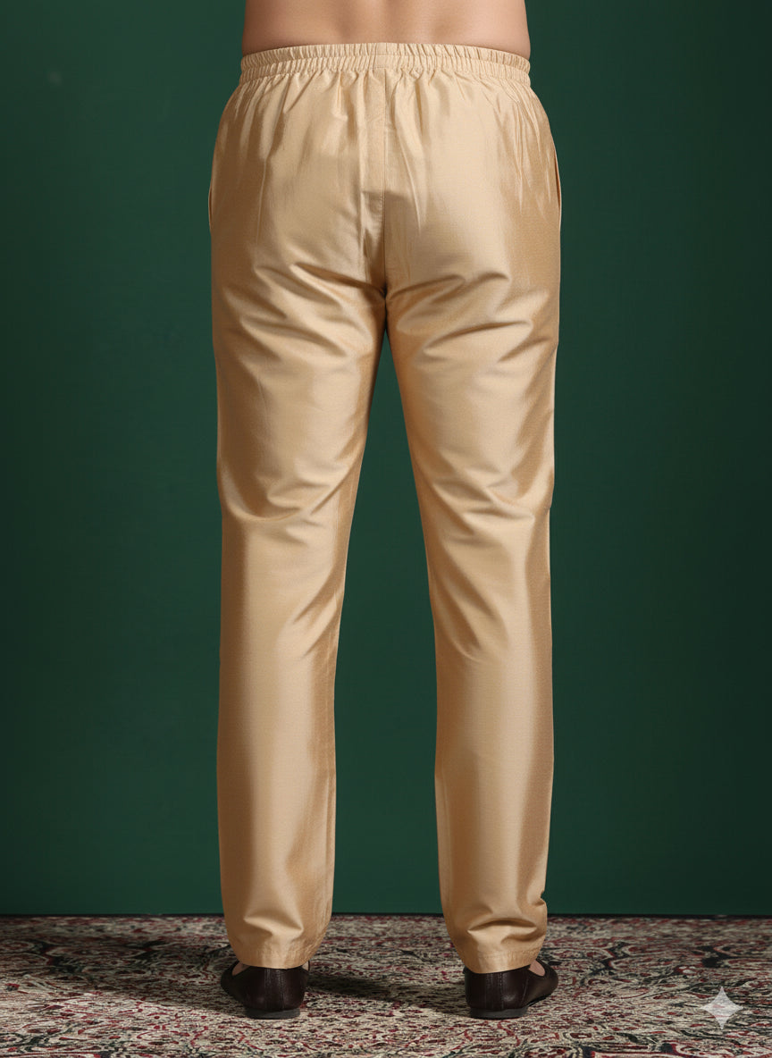 Zavaya Beige Plain Cotton Pyjama - Dista