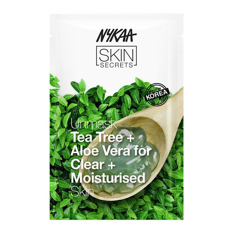 Nykaa Skin Secrets Indian Rituals Tea Tree + Aloe Vera Sheet Mask For Clear & Moisturised Skin - Distacart