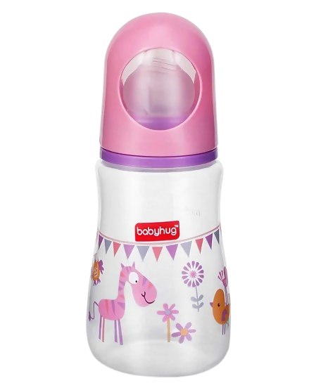 Babyhug Bubble Anti-Colic Sterilizable Feeding Bottle Pink - Distacart