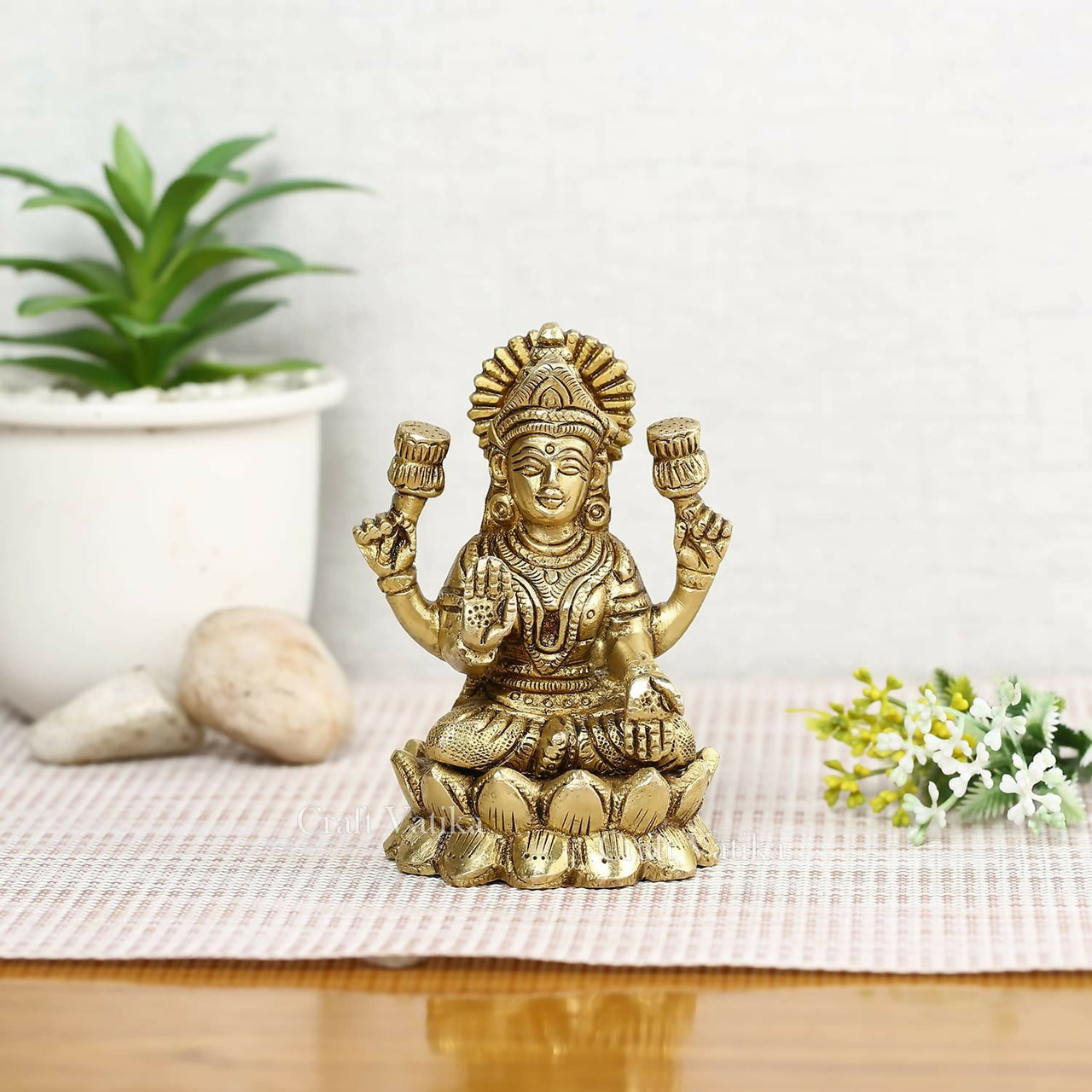Collectible India Brass Lakshmi Goddess Statue - Distacart