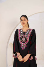 Thumbnail for The52 Women's Gorgeous Rayon Fabric Thread Work Straight Kurta Palazzo Set - Distacart