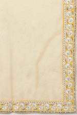 Thumbnail for Ahika Yellow Poly Silk Embroidered Straight Suit Set - Distacart