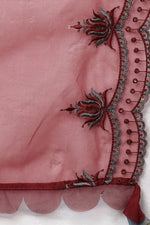 Thumbnail for Ahika Red Poly Silk Sequin Embroidery Straight Suit Set