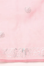 Thumbnail for Ahika Pink Floral Yoke Design Panelled Suit Set