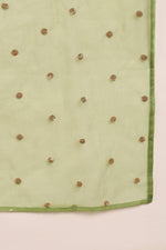 Thumbnail for Ahika Green Poly Silk Solid Yoke Design Kurta Trousers With Dupatta
