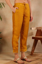 Thumbnail for Ahika Mustard Poly Silk Straight Suit Set