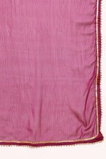 Thumbnail for Ahika Silk Blend Purple Embroidered Straight Kurta Pant With Dupatta