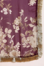Thumbnail for Ahika Purple Silk Blend Yoke Design Kurta Pant With Dupatta