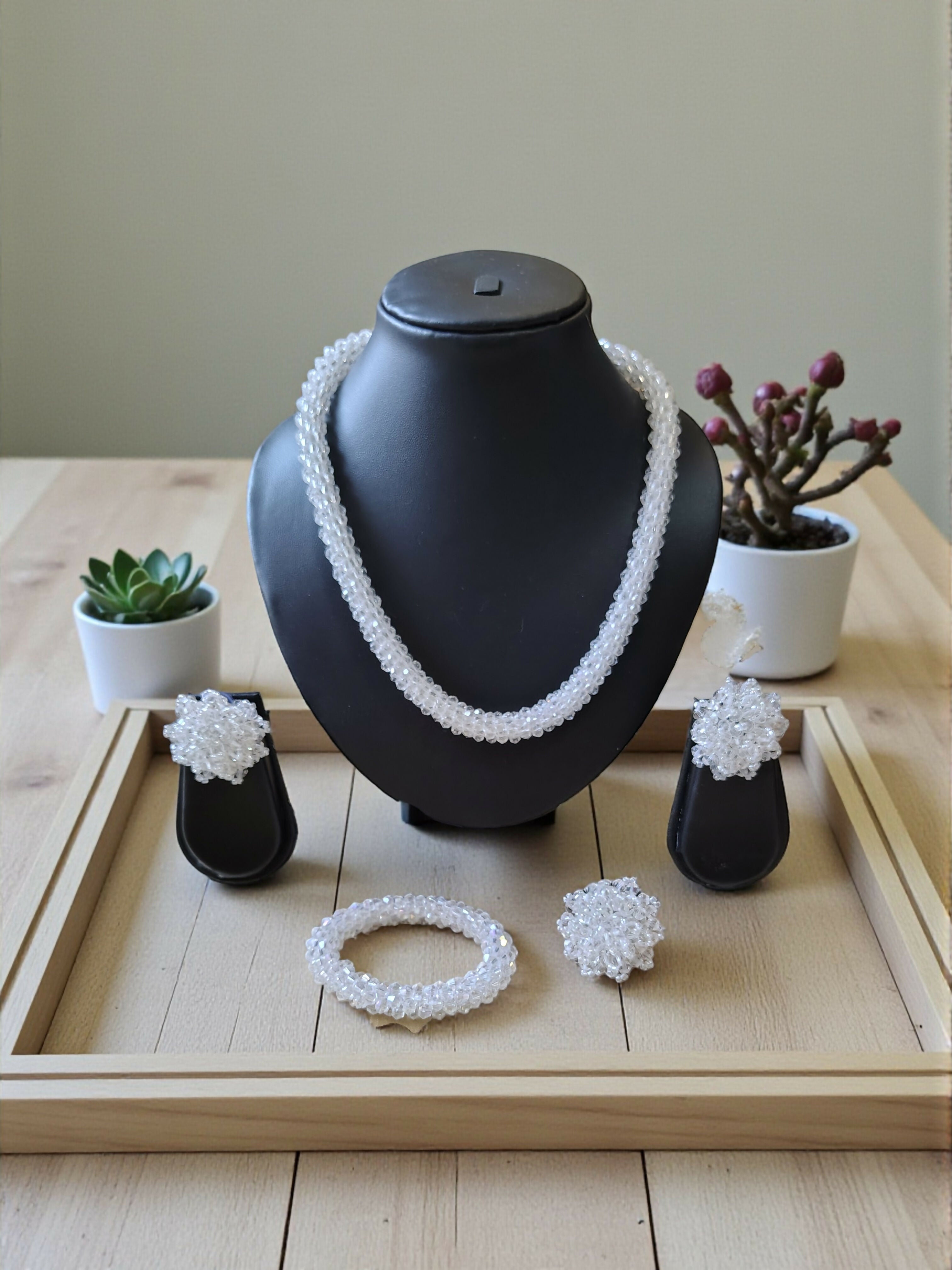 Inhanns Rangshine 4-In-1 Crystal Glam Set - Handmade - White - Distacart