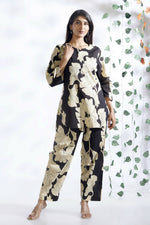 Thumbnail for Breathables Black Floral Cotton Kurta & Pant Co-Ord Set - Dista