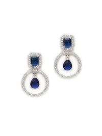 Thumbnail for Stone kundan earrings (Blue) - Ruby Raang - Distacart