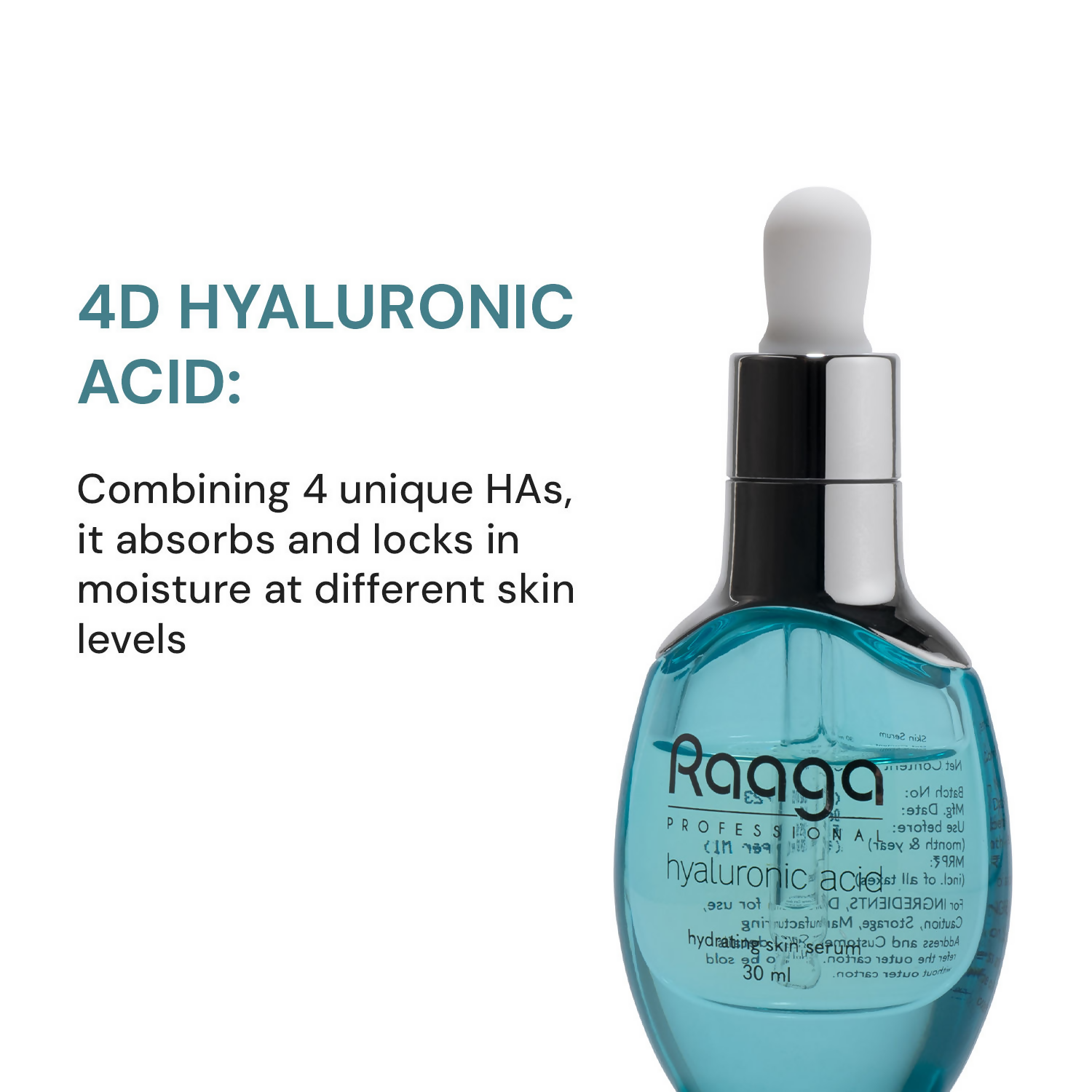 Raaga Professional Hyaluronic Acid Hydrating Face Serum - Distacart