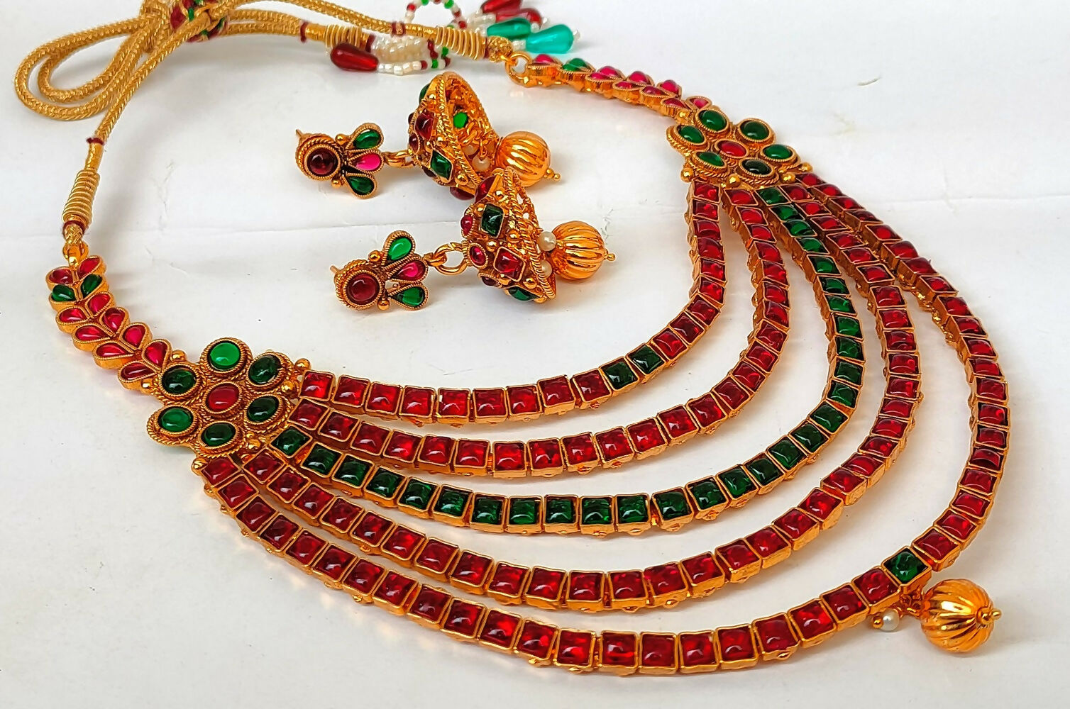 Multicolor Kemp Five Layer Necklace Set - Distacart