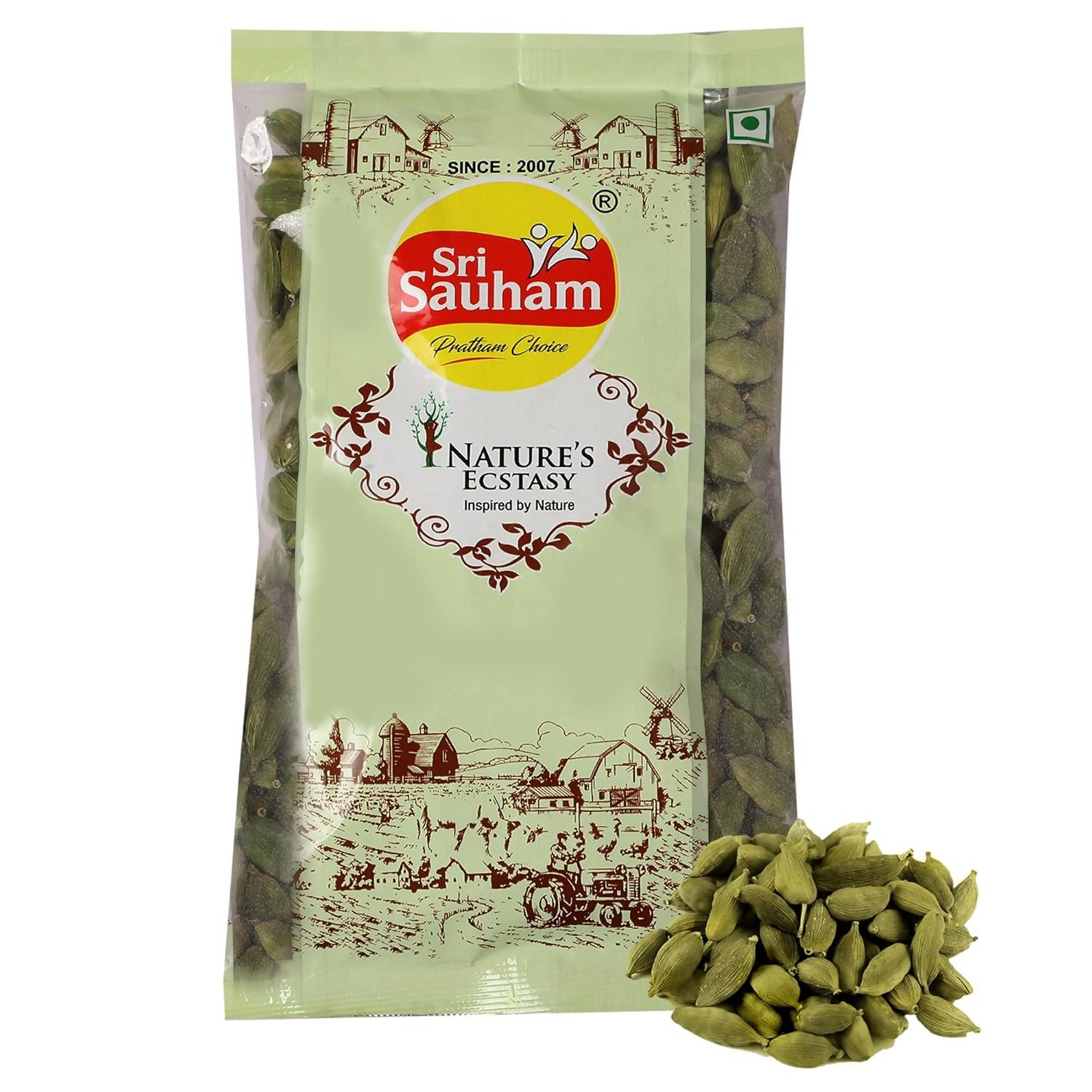 Sri Sauham Spices Green Cardamom (Choti Elaichi) - Distacart