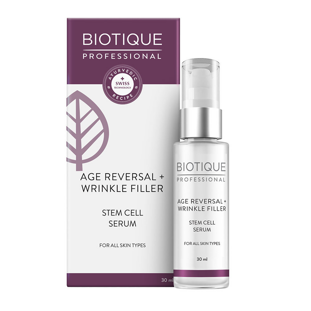 Biotique Professional Age Reversal + Wrinkle Filler Stem Cell Serum - Distacart