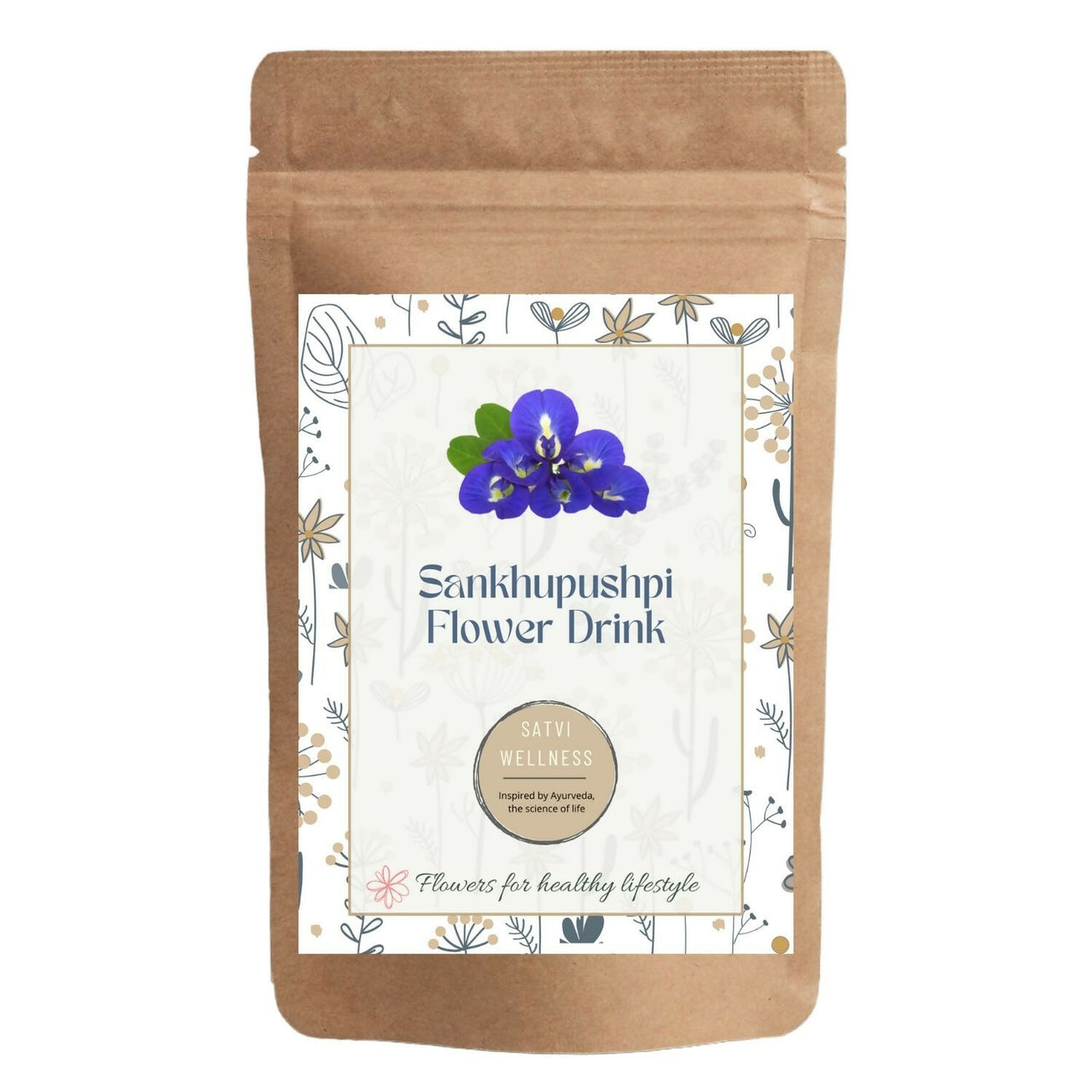Satvi Wellness Shankhupushpi flower Tea | Blue Butterfly pea tea | Blue tea mix - Distacart