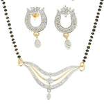 Thumbnail for AanyaCentric Gold-plated Mangalsutra Pendant Earring Set & Silver Plated Anklet - Distacart