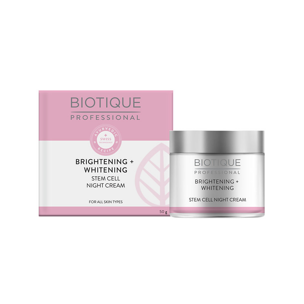 Biotique Professional Brightening + Whitening Stem Cell Night Cream - Distacart