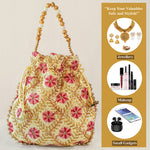 Thumbnail for JS Fashion Embroidered Handcrafted Wedding Potli Bag with Beads - Dista