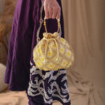 Thumbnail for JS Fashion Embroidered Handcrafted Wedding Potli Bag with Beads