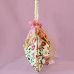 Thumbnail for JS Fashion Embroidered Handcrafted Wedding Potli Bag with Beads