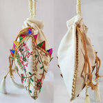 Thumbnail for JS Fashion Embroidered Handcrafted Wedding Potli Bag with Beads