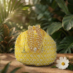 Thumbnail for JS Fashion Embroidered Handcrafted Wedding Potli Bag with Beads - Dista