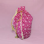 Thumbnail for JS Fashion Embroidered Handcrafted Wedding Potli Bag with Beads - Dista
