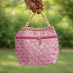 Thumbnail for JS Fashion Wedding Potli Bag for Women with Drawstring Closure