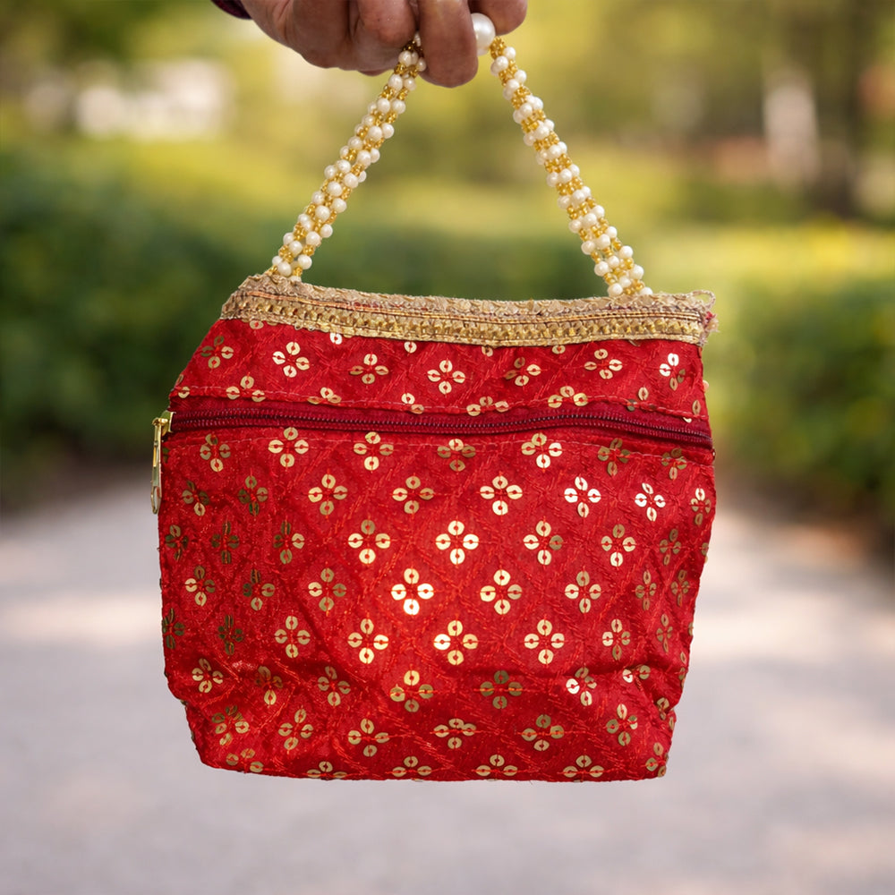 JS Fashion Wedding Potli Bag for Women with Drawstring Closure