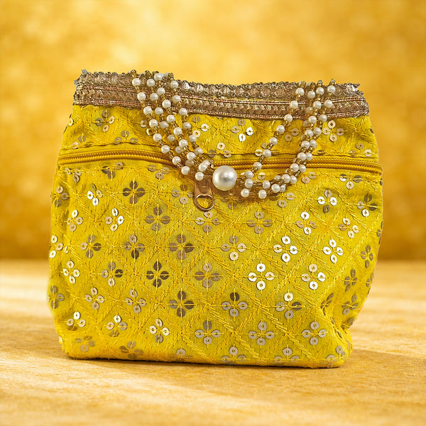 JS Fashion Wedding Potli Bag for Women with Drawstring Closure