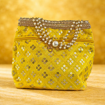 JS Fashion Wedding Potli Bag for Women with Drawstring Closure - Dista
