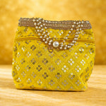 Thumbnail for JS Fashion Wedding Potli Bag for Women with Drawstring Closure
