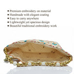 Thumbnail for JS Fashion Embroidered Handcrafted Wedding Potli Bag with Beads - Dista