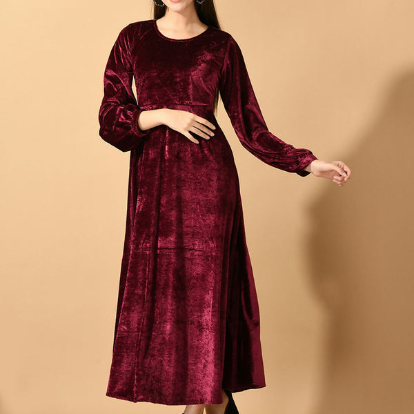 Myshka Women's Violet Fit and Flare Party Dress - Distacart