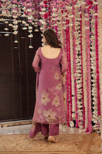 Thumbnail for The52 Onion Gorgeous Floral Printed Zarna Silk Fabric Straight Kurta Pant with Dupatta Set - Distacart