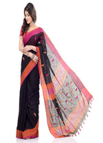 Thumbnail for Piyari Fashion Handloom Black Cotton Saree