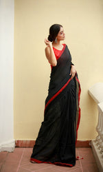 Thumbnail for Piyari Fashion Handloom Black Cotton Saree