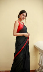 Thumbnail for Piyari Fashion Handloom Black Cotton Saree