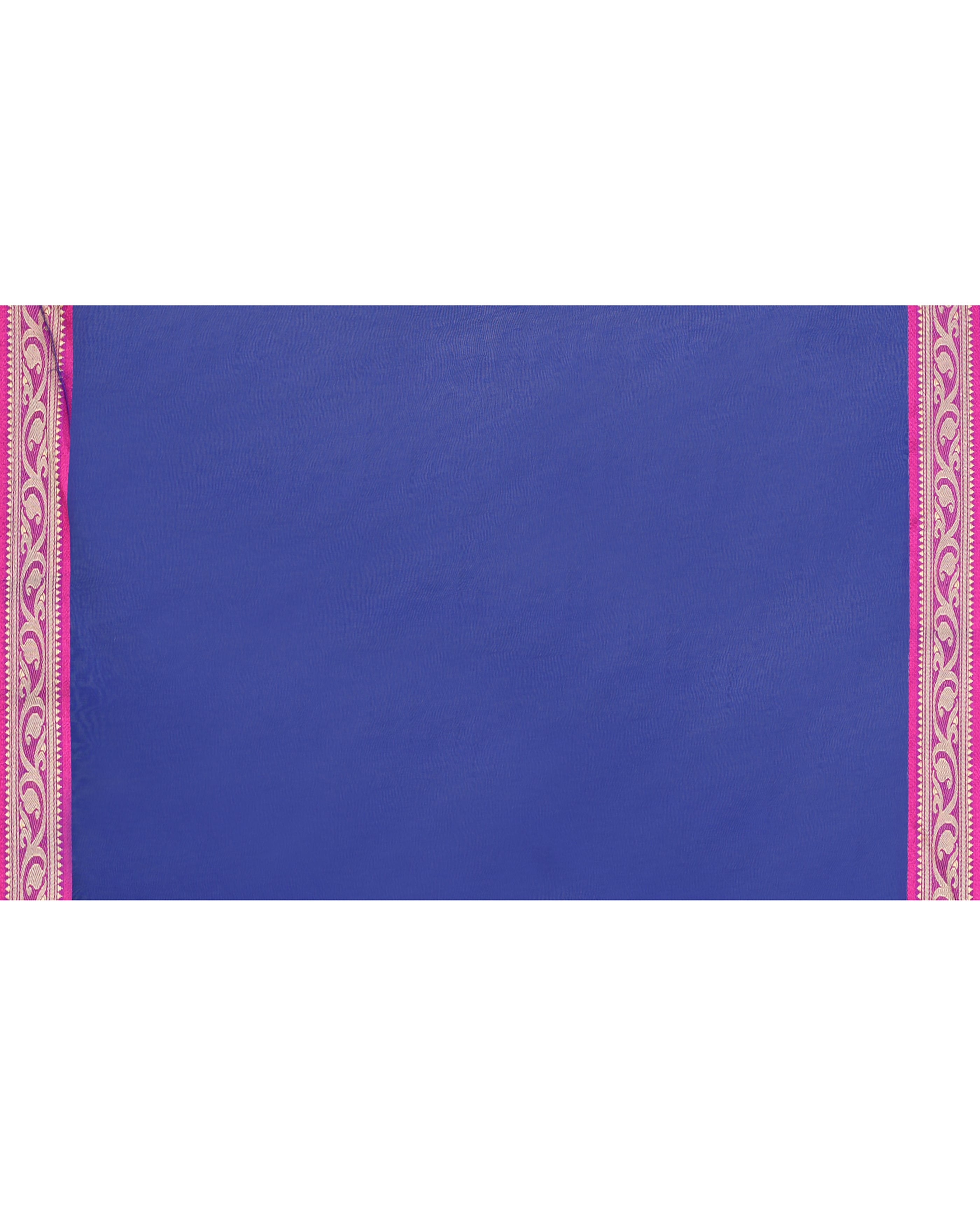 Piyari Fashion Women`s Cotton Silk Royel Blue Handloom Saree With Blouse